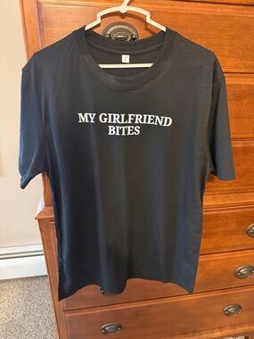 My Girlfriend Bites Short Sleeve Tee - Black